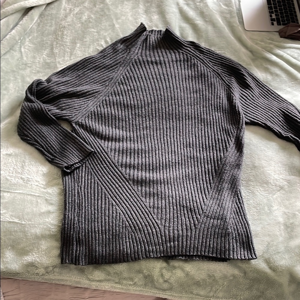 Gray Ribbed Sweater